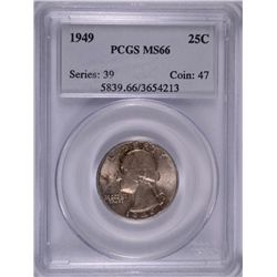 1949 WASHINGTON QUARTER, PCGS MS-66