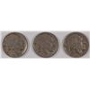 Image 1 : 1913-P, D & S TYPE 1 BUFFALO NICKELS, VG