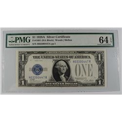 1928 $1 SILVER CERTIFICATE (FUNNY BACK) PMG 64 EPQ