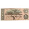 Image 1 : 1864 $5 CONFEDERATE STATES OF AMERICA NOTE XF/AU