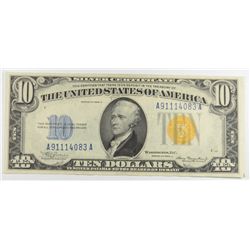 1934 $10 SILVER CERTIFICATE (NORTH AFRICAN) CU