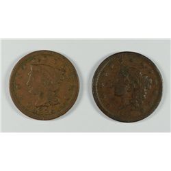 1838 & 1848 LARGE CENTS