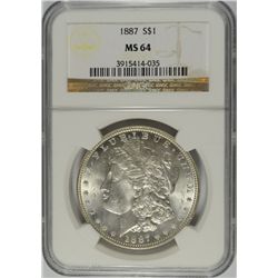 1887 MORGAN DOLLAR NGC MS-64