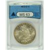 Image 1 : 1892-O MORGAN SILVER DOLLAR, ANACS MS-63 TOUGH THIS NICE