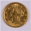 Image 1 : 1851 $1.00 GOLD, MS-60 cleaned