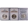Image 1 : ( 2 ) 1944  NGC AU-58 AND ( 1 _ 1947 PCGS AU-58 WALKING LIBERTY HALF DOLLAR