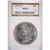 Image 1 : 1891-CC MORGAN SILVER DOLLAR, PNGS MS-66 WHITE