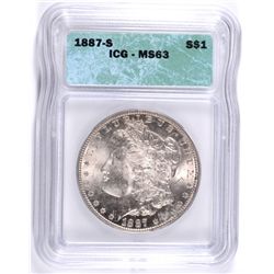 1887-S MORGAN DOLLAR ICG MS-63