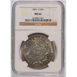 1891-O MORGAN DOLLAR NGC MS-62