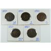 Image 1 : (5) 1821 LARGE CENTS GOODS