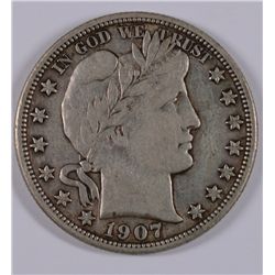 1907-O BARBER HALF DOLLAR VF/XF