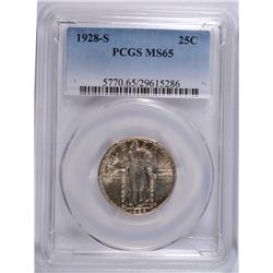 1928-S STANDING LIBERTY QUARTER PCGS MS-65