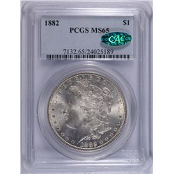 1882 MORGAN DOLLAR PCGS MS-65 (CAC)