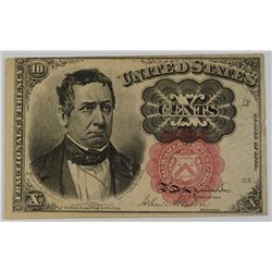 1874 TEN CENT US FRACTIONAL NOTE VF