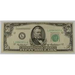 1950 $50 FEDERAL RESERVE NOTE