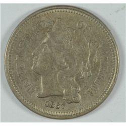 1867 THREE CENT NICKEL MS-63+
