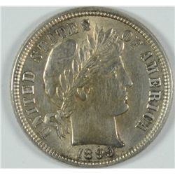 1899 BARBER DIME AU