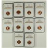 Image 1 : LOT OF ( 10 ) 1952-D LINCOLN CENTS, NGC MS-66 RED