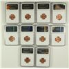 Image 2 : LOT OF ( 10 ) 1952-D LINCOLN CENTS, NGC MS-66 RED
