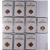 Image 1 : LOT OF ( 10 ) 1954-D LINCOLN CENTS, NGC MS-66 RED