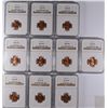 Image 1 : LOT OF ( 10 ) 1950-S LINCOLN CENTS, NGC MS-66 RED