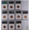 Image 2 : LOT OF  ( 10 ) 1958-D LINCOLN CENTS, NGC MS-66 RED