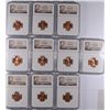 Image 1 : LOT OF ( 10 ) 1944 LINCOLN CENTS, NGC  MS-66 RED