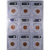 Image 2 : LOT OF ( 9 ) 1953-S LINCOLN CENTS, PCGS MS-66 RED