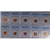 Image 1 : LOT OF ( 10 ) 1956-D LINCOLN CENTS, PCGS MS-66 RED