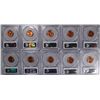 Image 2 : LOT OF ( 10 ) 1956-D LINCOLN CENTS, PCGS MS-66 RED