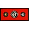 Image 2 : RARE 1992 3 PIECE COLUMBUS Pf SET: 1/10 Oz GOLD, 1/10 Oz. PLATINUM, 1 Oz SILVER