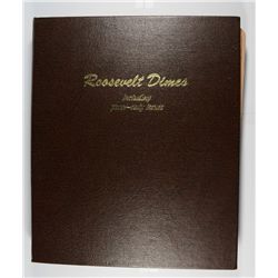 SET OF BU & PROOF ROOSEVELT DIMES: 1946-1999 MISSING 55-P  IN DANSCO ALBUM, NICE