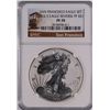 Image 1 : 2012-S $1.00 AMERICAN SILVER EAGLE, REVERSE PROOF, NGC  PROOF-70!  TROLLEY LABEL