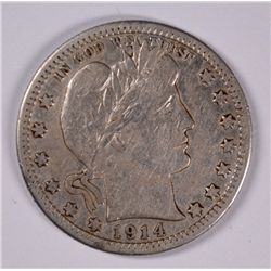 1914-S BARBER QUARTER FINE KEY DATE