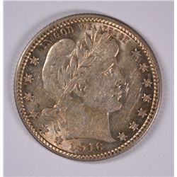 1916-D BARBER QUARTER AU/BU GREAT LUSTER