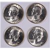 Image 1 : LOT OF ( 4 ) GEM 1946-S WASHINGTON QUARTERS, NICE!!