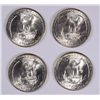 Image 2 : LOT OF ( 4 ) GEM 1946-S WASHINGTON QUARTERS, NICE!!
