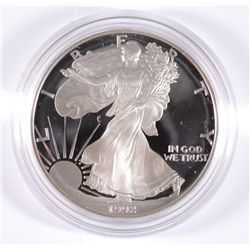 1992 PROOF AMERICAN SILVER EAGLE IN NICE ORIGINAL PACKAGING/COA