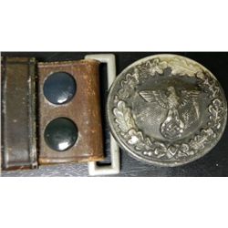NAZI NATIONAL FORESTRY OFFICIAL'S BELT & BUCKLE ORIG