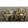 Image 2 : 3 U.S. OFFICER'S & ENLISTED VISOR CAP INSIGNIA