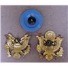 Image 3 : 3 U.S. OFFICER'S & ENLISTED VISOR CAP INSIGNIA