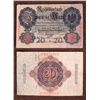Image 3 : 20 REICHMARK BANK NOTES FROM EARLY 1900'S