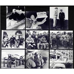 9 WWII Officials Photos - Eisenhower, Roosevelt, Patton