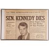 Image 1 : "Sen. Kennedy Dies" Springfield Union Newspaper Front