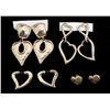 Image 1 : 4 Diff Heart Shaped Gold Tone Earrings Pairs