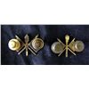 Image 2 : 2 WWII SIGNAL CORPS INSIGNIA-ENAMEL & GILT-CRIMP BACK