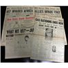 Image 3 : COLLECTION OF 15 WWII HEADLINE NEWSPAPERS & LOOK MAG
