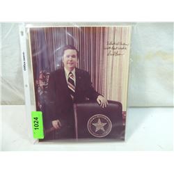 DAVID BOREN AUTOGRAPHED PHOTO GOVERNOR