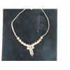 Image 2 : PHYLLIS 12KGF GOLD & RED NECKLACE