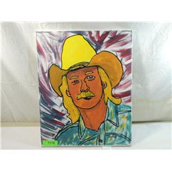 ORIGINAL SIGNED PAINTING ALAN JACKSON